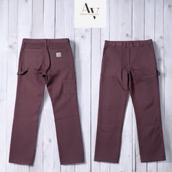 Carhartt rework style double knee maroon jeans
