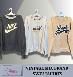 Suéteres vintage incluindo Nike, Adidas, Kapp, Ree..