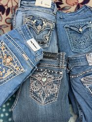 Y2K flared and bootcut embroidery jeans