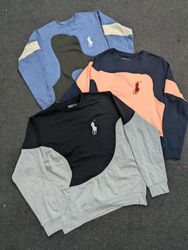 ポロ クルーネック スウェットシャツ リワーク スタイル