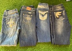 Y2k verzierten Flare-/Bootcut-Jeans