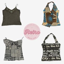 Vintage Black Embellished Camisole Top (R)