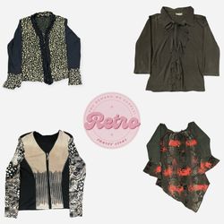 Y2K Gothic Vintage Blouse Bundle – Dark Academia &..