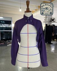 Upcycled Cropped Bolero Button-Up