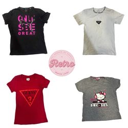 Y2K Designer Logo Baby Tee Bundle – Prada, Guess &..