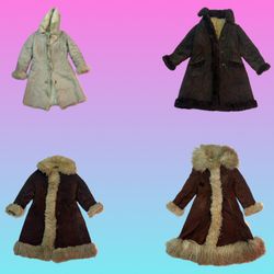 Y2K Cyber-Vibe Afghan Coat (TS-1804)