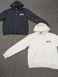 Stussy Rework Style Zipper Hoodies