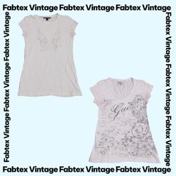 (FV-765) Y2K Soft White Aesthetic Baby Tees