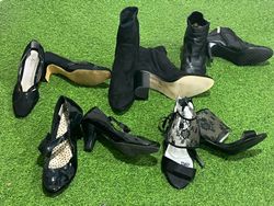 Scarpe sandali con tacco alto estetica Y2K nere