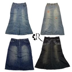 Gonna di jeans Y2K NYC IT Girl lunghe RW-1370