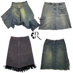 Gonna midi di denim Y2K NYC IT Girl RW-1372