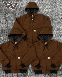 Carhartt reworked style brown colour active jacket..
