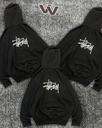 Stussy retravaillé style noir couleur sweat à capu..
