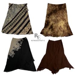 Y2K Gothic Maxi Skirts RE-2646