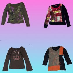 Tops à manches longues Y2K Grunge (TS-1825)