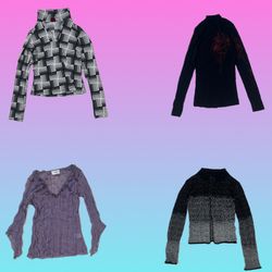 Tops à manches longues Y2K iconiques (TS-1830)