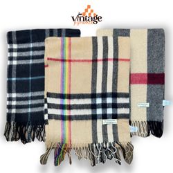 VPX679 Burberry Scarves 100% Authentic Lambswool &..