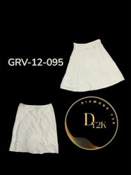 Y2K Cotton Skirt – Lightweight Retro Midi Skirt (G..