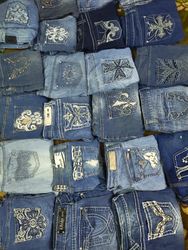 Y2K Embellished Pockets Jeans Rhinestone