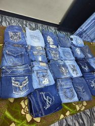 Vintage Y2K Embellished Jeans Embroidery pattern