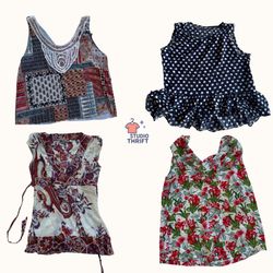 Y2K Boho Floral Tops Bundle(TT-003)