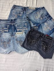 CR5630 Y2K Style Upcycled Rock Revival Sexy Shorts