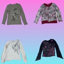 Tops à manches longues iconiques Y2K (TS-1837)