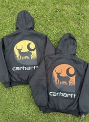 Carhartt rework style mix printed hooded jackets