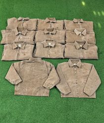 Rework style carhartt acid wash brown detroit jack..