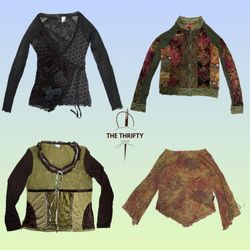 Y2k Earthy tone Mesh tops (SU 276)
