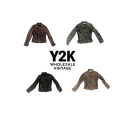Y2K vintage Leather jacket collection (YWV38)