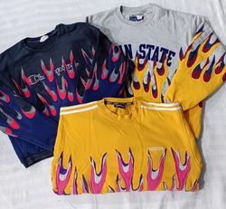 CR5647 Upcycled Flame Patch Sweatshirts