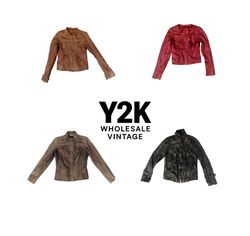 Y2K vintage Leather jacket collection (YWV39)