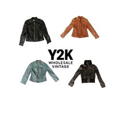 Y2K vintage Leather jacket collection (YWV40)