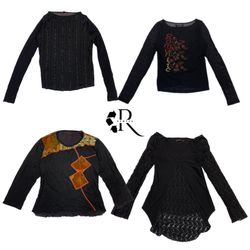 Y2K European Romantic Mesh Full Sleeve Tops RW-137..