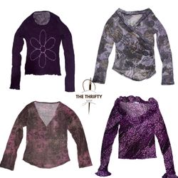 Y2k Dark & Moody Mesh tops (SU 273)