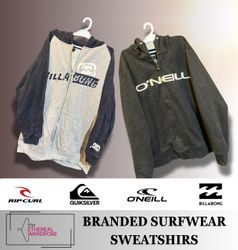 Moletoms de surf de marcas como Quiksilver, Billab..