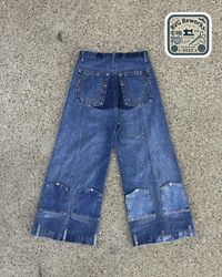 Upcycled Upside Down Panel Denim jeans