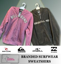 Branded Surfwear Sweatshirts including Quiksilver,..