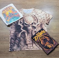 T-shirts à imprimé squelette