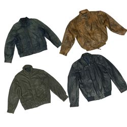 99’s/Y2K Old School Bomber Mix Leather Jackets