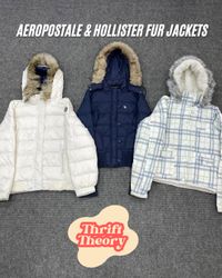 Aeropostale & Hollister Fur Jackets - (16/12)