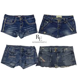 Y2K Britney Era Girl Denim Sexy Mini Short RE-2651