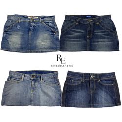 Y2K NYC IT Girl Denim Mini Skirts RE-2653