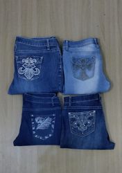 JA 0529 Women’s Embellished Baggy Flared Jeans