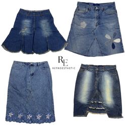 Y2K NYC IT Girl Denim Midi Skirts RE-2655
