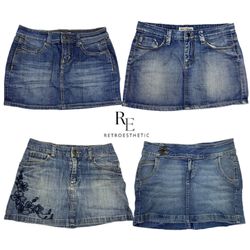 Y2K Paris Hilton Girl Denim Mini Skirts RE-2656