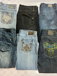 R313 Calças Jeans Baggy HipHop Masculinas Oversize