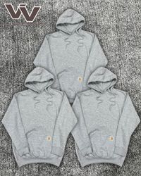 Carhartt reworked style grey colour pullover hoodi..