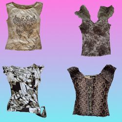 Y2k Earthy tone sleeveless tops (SU 284)